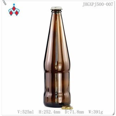 Garrafas de cerveja de vidro com tampa de coroa