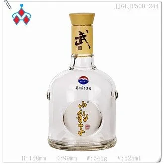 Garrafa de vidro para bebidas espirituosas