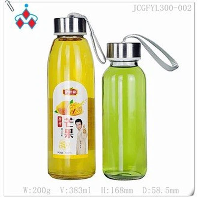 Garrafa de suco de frutas de vidro