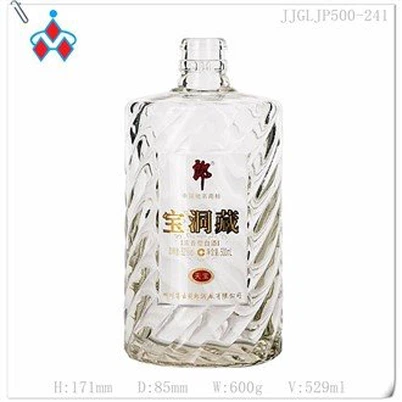 Garrafa de vidro para bebidas espirituosas