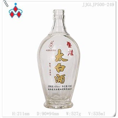 Garrafa de vidro de licor 535ml
