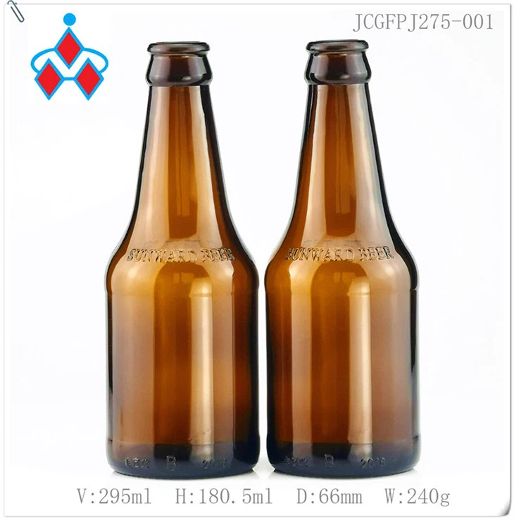 Garrafa de vidro de cerveja âmbar 275ml