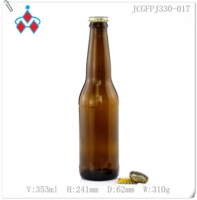 Garrafa de vidro de cerveja âmbar 330ml